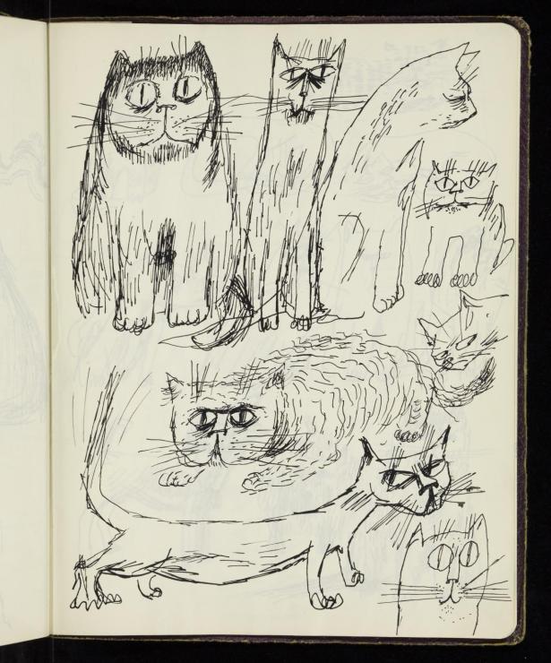 Study of eight cats 1953-4 James Boswell 1906-1971 Presented by Ruth Boswell, the artist's widow in 1982 http://www.tate.org.uk/art/archive/TGA-8224-54-35