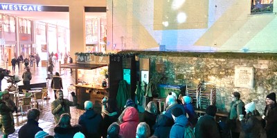 A crowd for Enter the Zooniverse for Oxford's Christmas Lights Festival this weekend